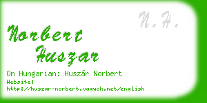 norbert huszar business card