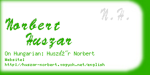 norbert huszar business card